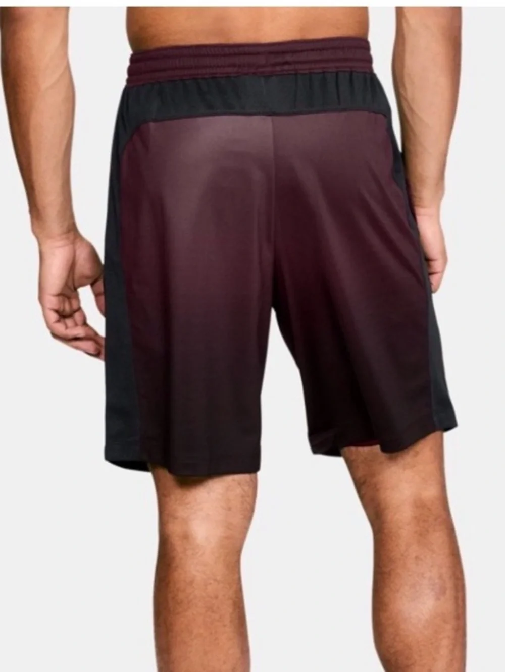 Under Armour UA MK-1 Fade Burgundy and Black Athletic Shorts